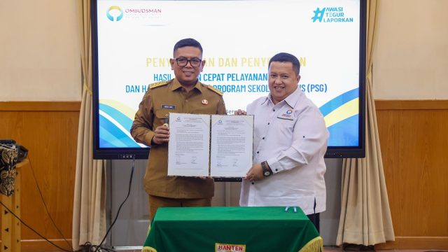 Terima Kajian Ombudsman, Gubernur Andra Soni Targetkan Tindak Lanjut Layanan Samsat dan Sekolah Gratis Tuntas dalam Sebulan