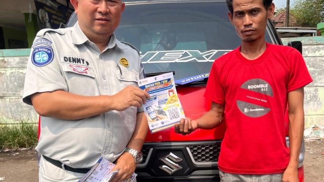 Jasa Raharja Kanwil Banten Gencarkan Door To Door IWKBU dan Sosialisasi Doorprize Logam Mulia