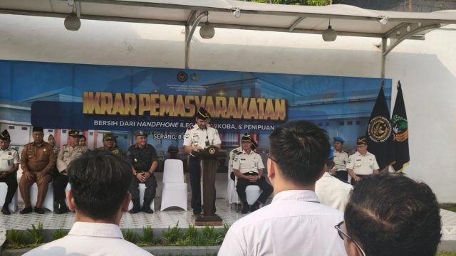 Kanwil Ditjen Pemasyarakatan Banten Berikrar Bebas dari Handphone Ilegal, Narkoba dan Penipuan