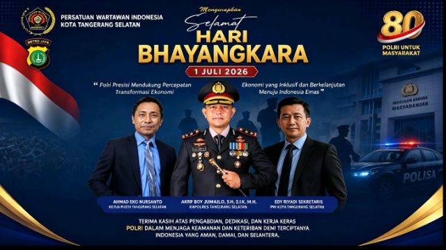 PWI Kota Tangsel Ucapkan Selamat Hari Bhayangkara Ke-80