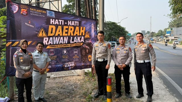 Titik Rawan Kecelakaan Jadi Prioritas, Jasa Raharja dan Polresta Serang Kota Turun Langsung ke Lapangan
