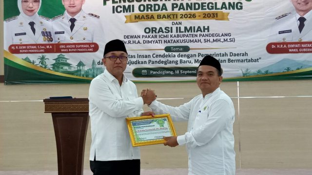 Wagub Banten Hadiri Pelantikan ICMI Pandeglang, Didin Haryono Tegaskan: ICMI Harus Bermitra Total Bangun Pandeglang